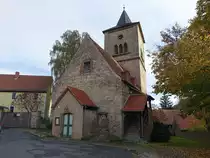 Buchfart, evangelische Kirche zu unseren lieben Frau, erbaut im 14. Jahrhundert (21.10.2022)
