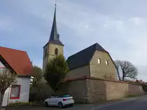 Goldbach, evangelische St. Peter Kirche, erbaut im 16. Jahrhundert (12.11.2022)