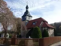 Weingarten, evangelische Dorfkirche, erbaut im 13. Jahrhundert (12.11.2022)