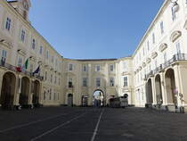 Portici, Palazzo Reale, erbaut von 1738 bis 1752 von dem rmischen Architekten Antonio Canevari fr den Knig Karl VII (24.02.2023)