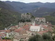 Balvano, Ausblick auf die Altstadt mit Castello (27.02.2023)
