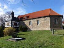 Grovargula, evangelische St. Jacobi Kirche, erbaut 1434 (25.03.2023)