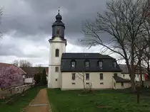 Niederrossla, evangelische Kirche, erbaut 1670 (26.03.2023)