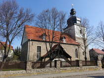 Andisleben, evangelische St. Peter und Paul Kirche, erbaut ab 1734 (07.04.2023)