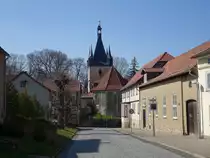 Ebeleben, evangelische St. Bartholom�us Kirche, erbaut von 1701 bis 1725 (07.04.2023)