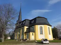 Gro�rudestedt, evangelische St. Albanus Kirche, erbaut ab 1724 (07.04.2023)