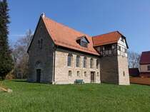 Hornsmmern, evangelische St. Maria Kirche, romanische Saalkirche (07.04.2023)