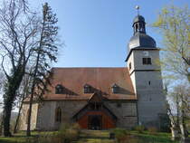 Nda, evangelische St. Marien Kirche, sptgotische Saalkirche (07.04.2023)