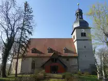 N�da, evangelische St. Marien Kirche, sp�tgotische Saalkirche (07.04.2023)