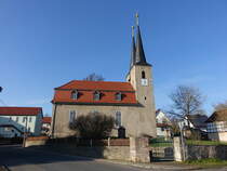Westerengel, evangelische St. Benedikt Kirche, erbaut 1822 (07.04.2023)