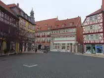 Bad Langensalza, Fachwerkh�user am Neumarkt (14.11.2022)