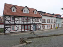 Bad Langensalza, Fachwerkhuser an der Mauergasse (14.11.2022)