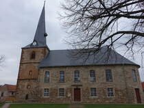 Backleben, evangelische St. Severinus Kirche, erbaut im 18. Jahrhundert (08.04.2023)