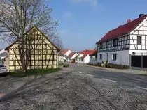 Eckstedt, Fachwerkh�user in der Kirchstra�e (09.04.2023)