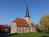 Umpferstedt, evangelische Dorfkirche, erbaut im 16. Jahrhundert (09.04.2023)