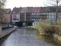 Erfurt, Blick auf die Kr�merbr�cke von der Horngasse (10.04.2023)