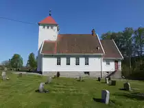 Halden, S�ndre Enningdalen Kirche, erbaut 1956 durch den Architekten Tag Borg (20.05.2023)