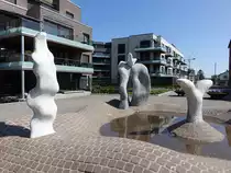 Sarpsborg, Kildenbrunnen vor dem Rathaus in der Glengsgata Stra�e (20.05.2023)