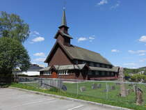 Mysen, evangelische Kirche, erbaut 1903 durch Hjalmar Welhaven (21.05.2023)