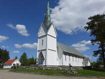 Hrland, evangelische Kirche, erbaut 1878 durch Hjalmar Welhaven (21.05.2023)