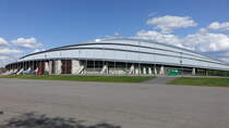 Hamar, Eisporthalle Vikingskipet, erbaut 1992, Architekten Biong & Biong und Niels Torp (22.05.2023)