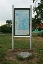 Ortsteil Aurith, Hinweisschild zum Thema: Oder-Neisse-Radweg