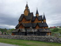 Heddal, evangelische Stabkirche, erbaut im 13. Jahrhundert (27.05.2023)