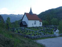 Seljord, evangelische St. Olav Kirche, erbaut von 1150 bis 1180 (28.05.2023)
