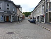 Larvik, Holzhuser in der Ovre Torggate Strae (28.05.2023)