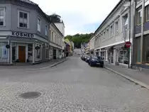 Larvik, Holzh�user in der Ovre Torggate Stra�e (28.05.2023)