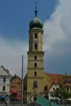 Die r�misch-katholische Franziskanerkirche am Ufer der Mur in Graz. 02.06.2023