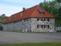 Stavern, Steinmagazingeb�ude in der Festung Frekeriksvern (29.05.2023)