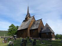 Hyjord, evangelische Stabkirche, erbaut bis 1374, Sakristei von 1900 (29.05.2023)