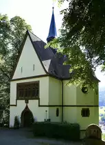 Elzach, die Neunlindenkapelle hoch �ber der Stadt, erbaut 1912-13 in Form eines grichischen Kreuzes von Josef Graf, Juli 2022