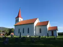 Skollenborg, evangelische Eftelot Kirche, erbaut 1184, Sakristei von 1876 (30.05.2023)