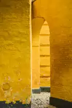 Kleine Nische im Innenhof des Museums f�r Zeitgen�ssische Kunst in Roskilde. Aufnahme: 20. Juni 2023.