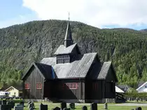 Nesbyen, evangelische Stabkirche im Halingdal Museum (31.05.2023)
