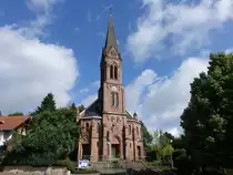 Landsweiler, evangelische Kirche, erbaut von 1901 bis 1903 durch Heinrich Christian G�th (16.07.2023)