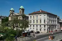 Strassenansicht in Paris, fotografiert von  Pont Levant de Crim�e  (05.2023).