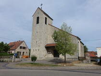 Niedergailbach, Pfarrkirche St. Nikolaus von Fle, erbaut von 1953 bis 1954 durch Wilhelm Schulte (14.07.2023)