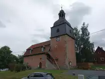 Wallrode, evangelische Kirche, erbaut im 13. Jahrhundert (01.07.2023)