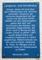 Freiburg-Lehen, Info-Tafel zum Langinuskreuz am Alten Friedhof, Dez.2022