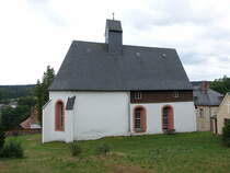 Eichigt, evangelische St. Katharina Kirche, erbaut im 13. Jahrhundert (22.07.2023)