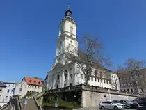 Gera, evangelische St. Salvator Kirche, erbaut von 1717 bis 1720 durch den kurs�chsischen Landesbaumeisters David Schatz (30.04.2023)