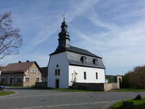 Lausnitz bei Unterwellenborn, evangelische Kirche, erbaut 1725 (22.04.2023)