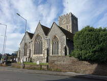 Ramsgate, Pfarrkirche St. Laurence, erbaut ab 1062, Chor und Seitenschiffe 12. Jahrhundert (02.09.2023)