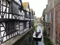 Canterbury, Fachwerkhuser am Great Stour Kanal (02.09.2023)