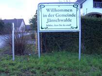 Begrsungschild am Ortseingang