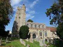 Cavendish, Pfarrkirche St. Mary, erbaut von 1300 bis 1485 (07.09.2023)