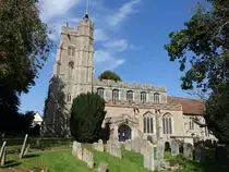 Cavendish, Pfarrkirche St. Mary, erbaut von 1300 bis 1485 (07.09.2023)